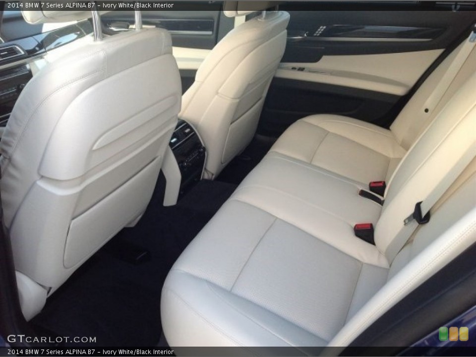 Ivory White/Black Interior Rear Seat for the 2014 BMW 7 Series ALPINA B7 #91350873