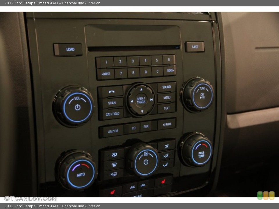 Charcoal Black Interior Controls for the 2012 Ford Escape Limited 4WD #91359345