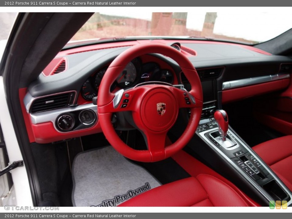 Carrera Red Natural Leather Interior Dashboard for the 2012 Porsche 911 Carrera S Coupe #91372150