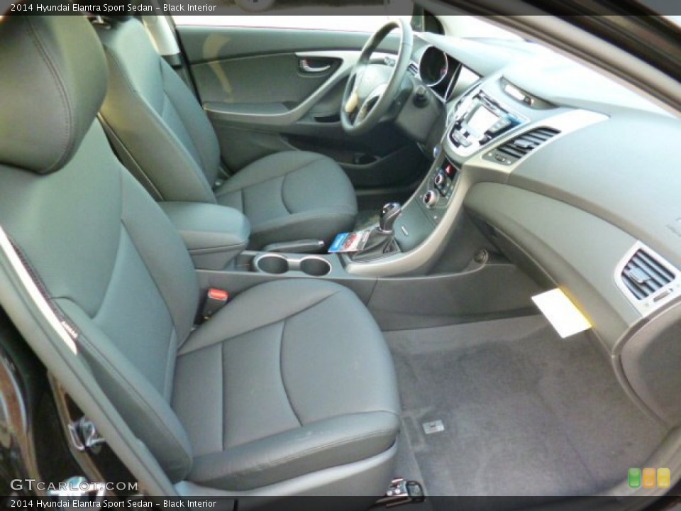 Black Interior Front Seat for the 2014 Hyundai Elantra Sport Sedan #91378177