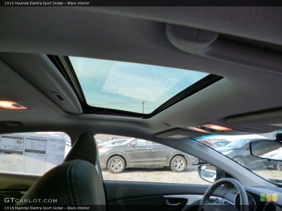 Black Interior Sunroof for the 2014 Hyundai Elantra Sport Sedan #91378192