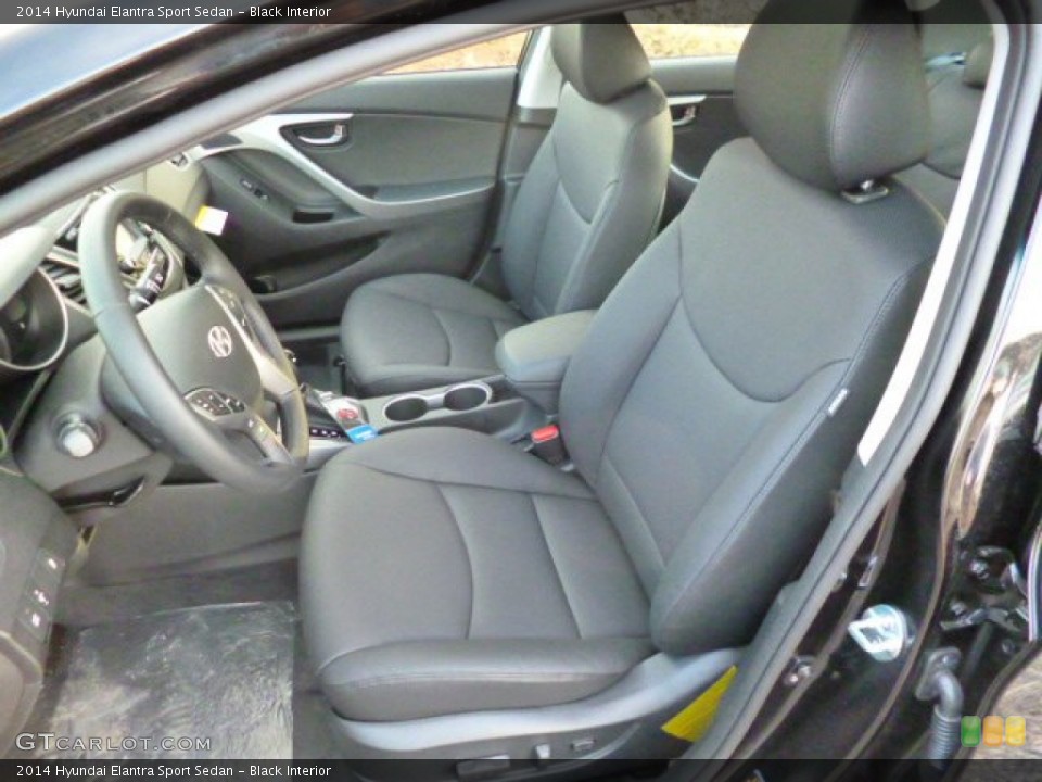 Black Interior Front Seat for the 2014 Hyundai Elantra Sport Sedan #91378267