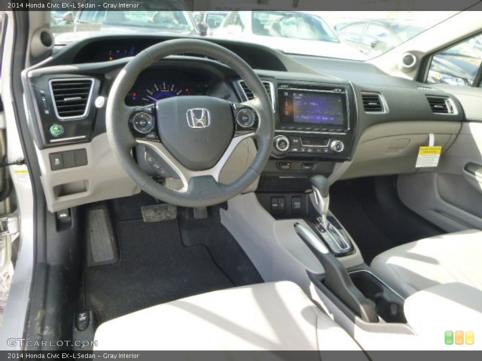 Gray Interior Photo for the 2014 Honda Civic EX-L Sedan #91381636