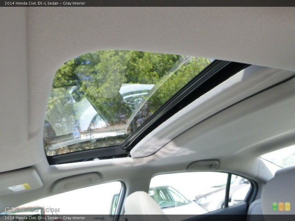 Gray Interior Sunroof for the 2014 Honda Civic EX-L Sedan #91381716
