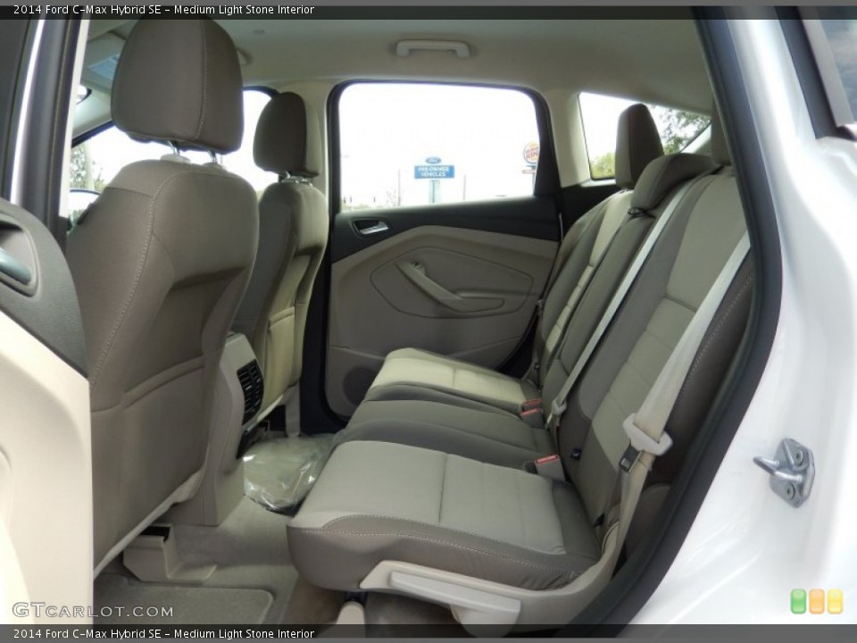 Medium Light Stone Interior Rear Seat for the 2014 Ford C-Max Hybrid SE #91395976