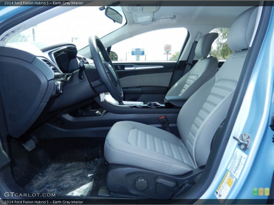Earth Gray Interior Photo for the 2014 Ford Fusion Hybrid S #91396717