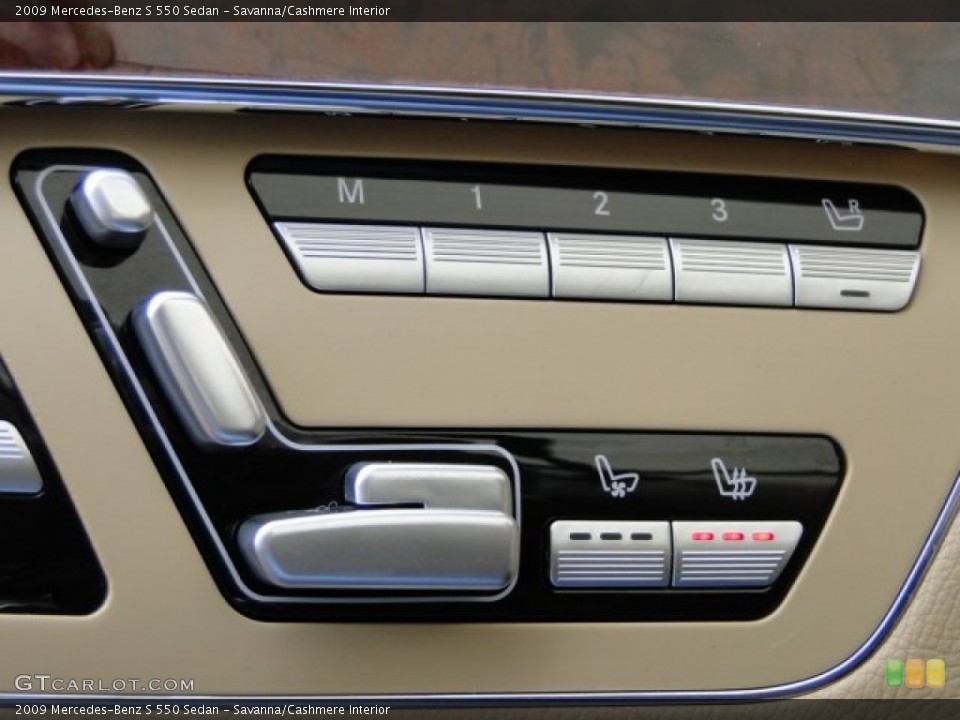 Savanna/Cashmere Interior Controls for the 2009 Mercedes-Benz S 550 Sedan #91406851