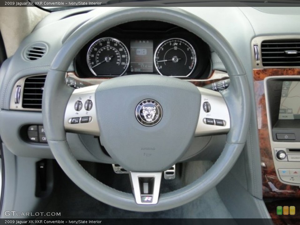 Ivory/Slate Interior Steering Wheel for the 2009 Jaguar XK XKR Convertible #91407031