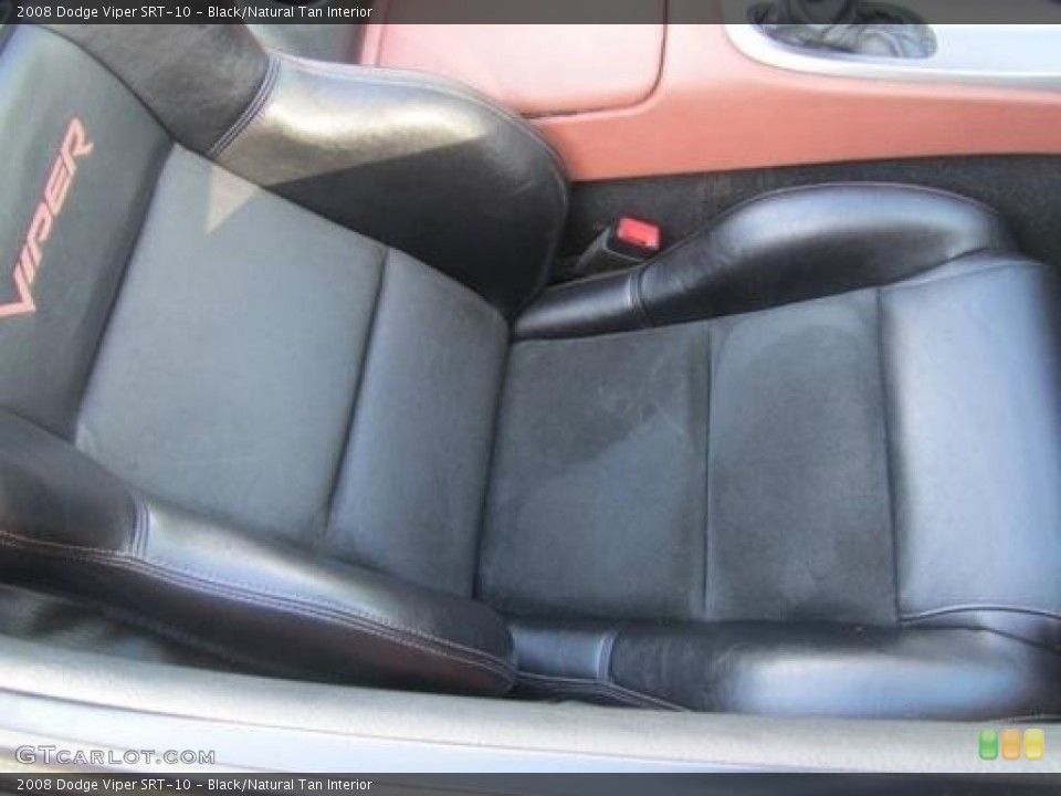 Black/Natural Tan Interior Front Seat for the 2008 Dodge Viper SRT-10 #91409528