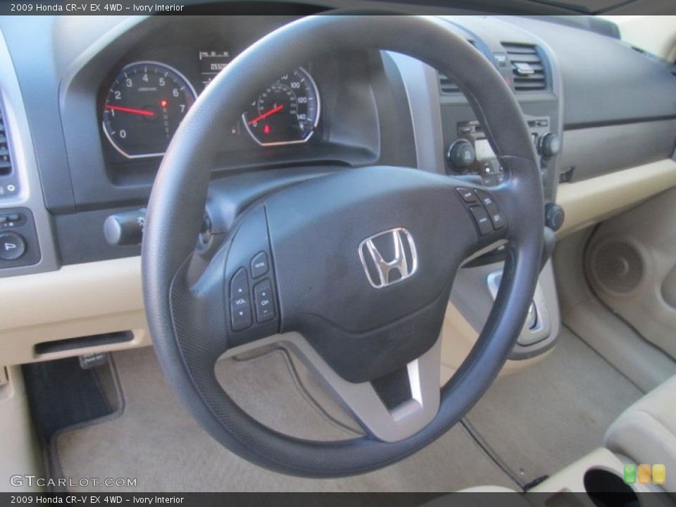 Ivory Interior Steering Wheel for the 2009 Honda CR-V EX 4WD #91410233