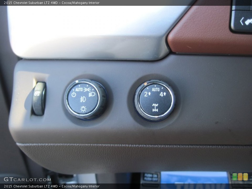 Cocoa/Mahogany Interior Controls for the 2015 Chevrolet Suburban LTZ 4WD #91417685