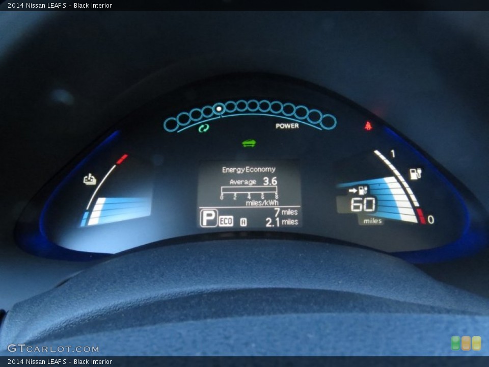 Black Interior Gauges for the 2014 Nissan LEAF S #91425785