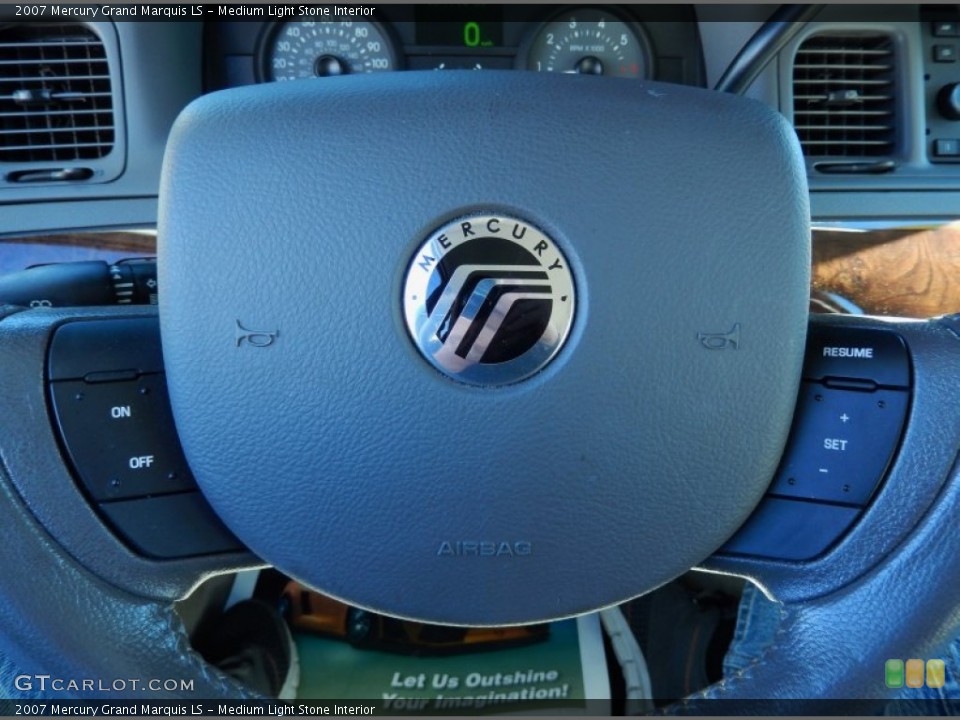 Medium Light Stone Interior Steering Wheel for the 2007 Mercury Grand Marquis LS #91428287