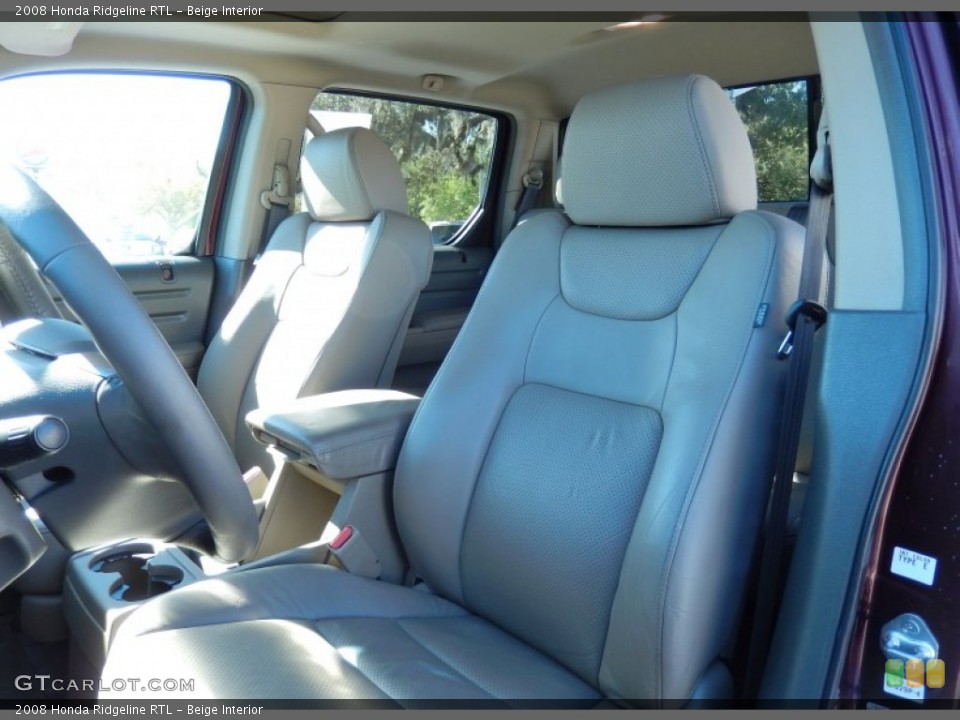 Beige Interior Front Seat for the 2008 Honda Ridgeline RTL #91428686