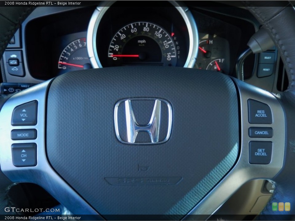 Beige Interior Steering Wheel for the 2008 Honda Ridgeline RTL #91428992