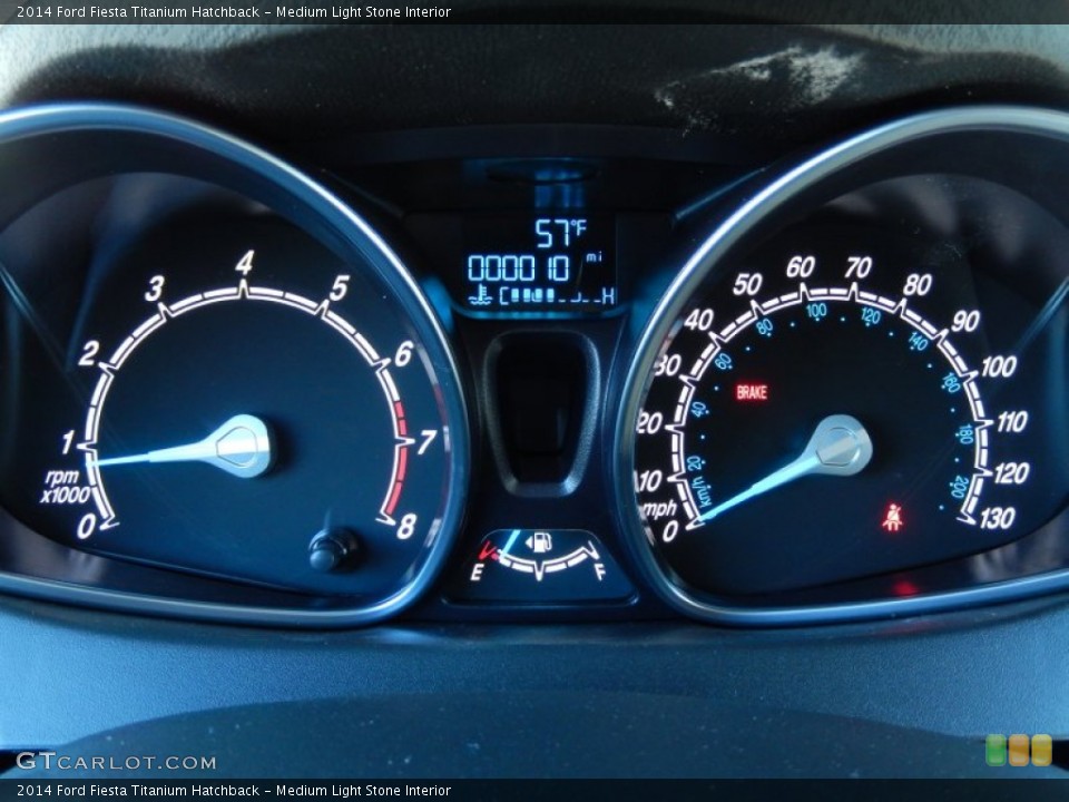 Medium Light Stone Interior Gauges for the 2014 Ford Fiesta Titanium Hatchback #91430687