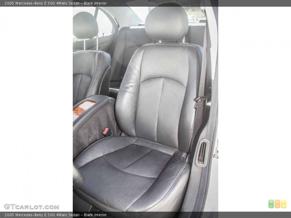 Black Interior Front Seat for the 2005 Mercedes-Benz E 500 4Matic Sedan #91435250