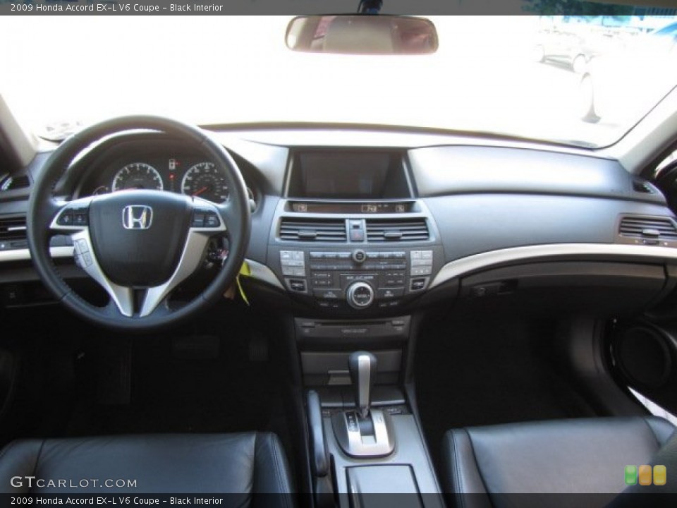 Black Interior Dashboard for the 2009 Honda Accord EX-L V6 Coupe #91436588
