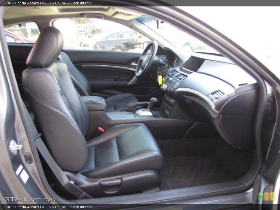 Black Interior Front Seat for the 2009 Honda Accord EX-L V6 Coupe #91436603