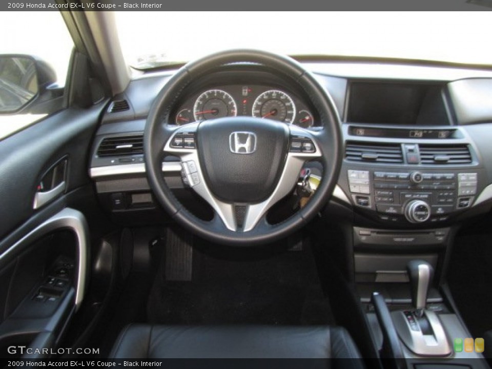 Black Interior Dashboard for the 2009 Honda Accord EX-L V6 Coupe #91436783