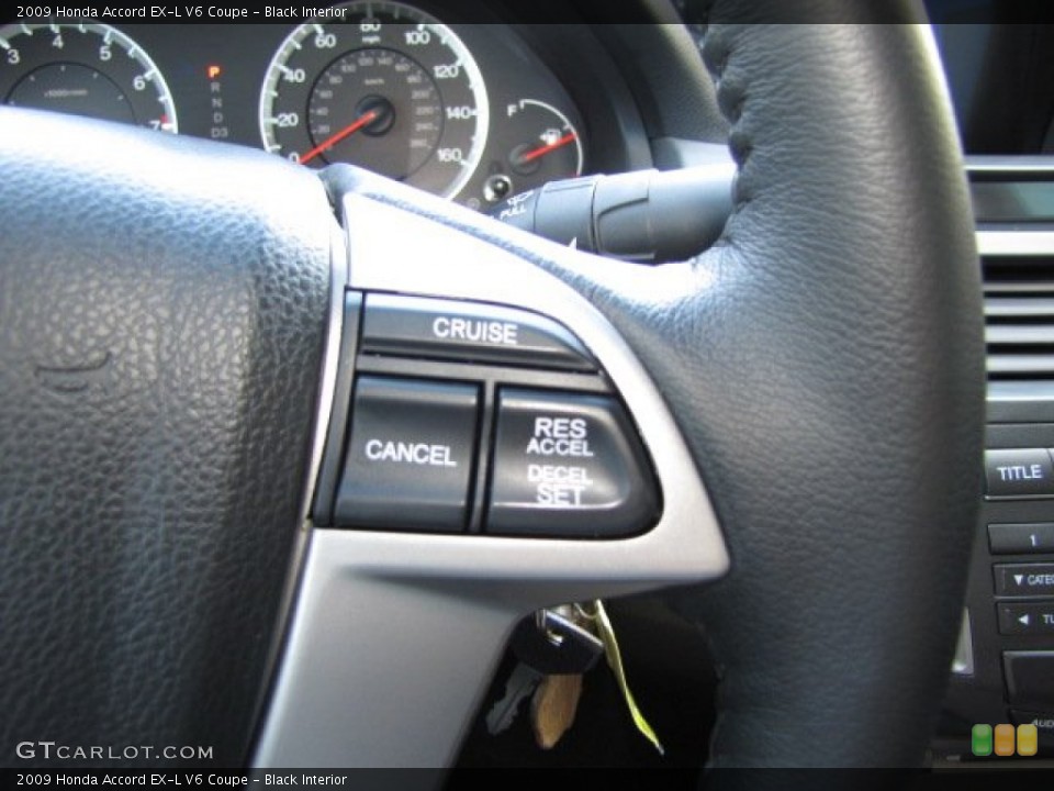 Black Interior Controls for the 2009 Honda Accord EX-L V6 Coupe #91436834