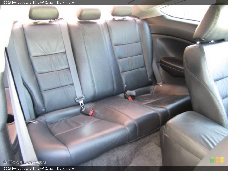 Black Interior Rear Seat for the 2009 Honda Accord EX-L V6 Coupe #91437119