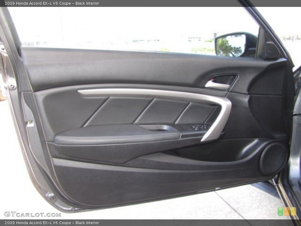 Black Interior Door Panel for the 2009 Honda Accord EX-L V6 Coupe #91437254