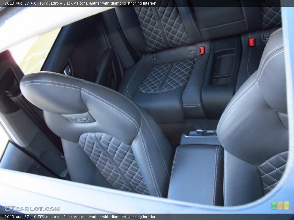 Black Valcona leather with diamond stitching Interior Rear Seat for the 2013 Audi S7 4.0 TFSI quattro #91437323