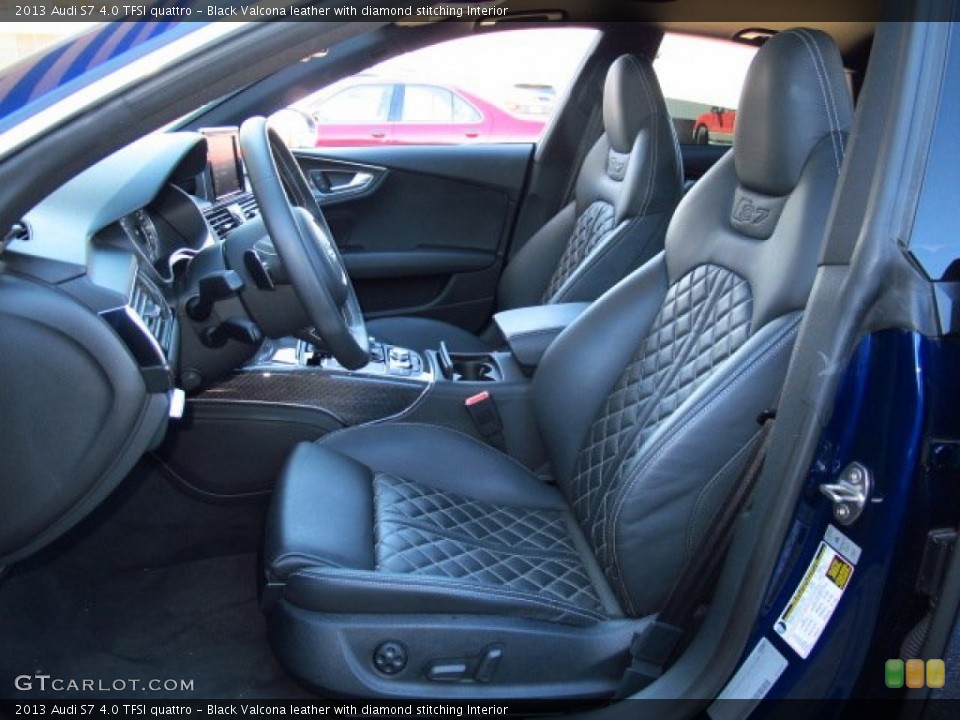 Black Valcona leather with diamond stitching Interior Photo for the 2013 Audi S7 4.0 TFSI quattro #91437362
