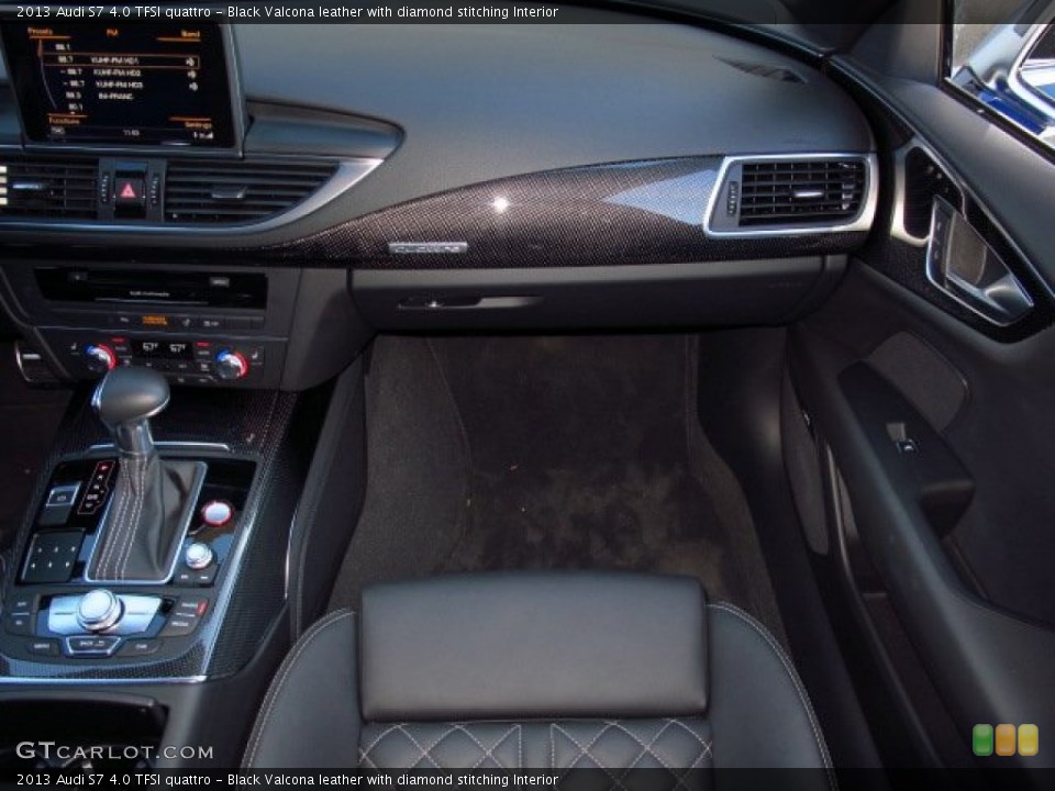 Black Valcona leather with diamond stitching Interior Dashboard for the 2013 Audi S7 4.0 TFSI quattro #91437521