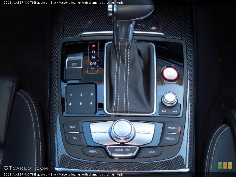 Black Valcona leather with diamond stitching Interior Controls for the 2013 Audi S7 4.0 TFSI quattro #91437686