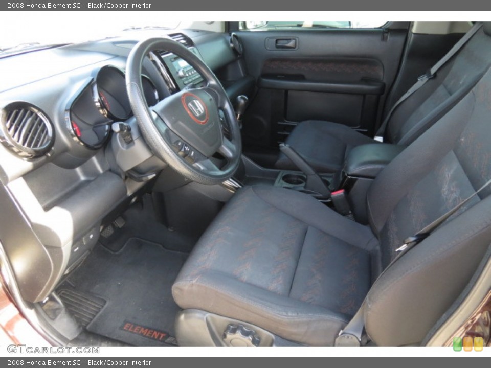 Black/Copper Interior Front Seat for the 2008 Honda Element SC #91465087