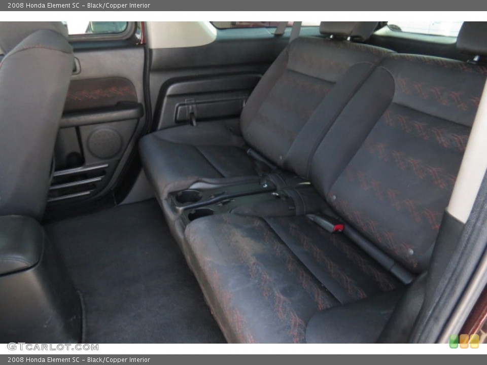 Black/Copper Interior Rear Seat for the 2008 Honda Element SC #91465108