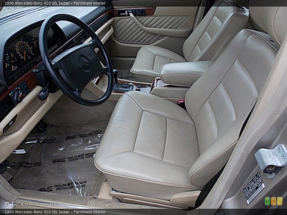 Parchment Interior Photo for the 1990 Mercedes-Benz 420 SEL Sedan #91470163
