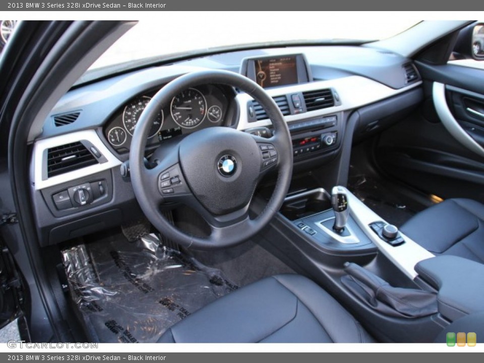 Black Interior Prime Interior for the 2013 BMW 3 Series 328i xDrive Sedan #91470424