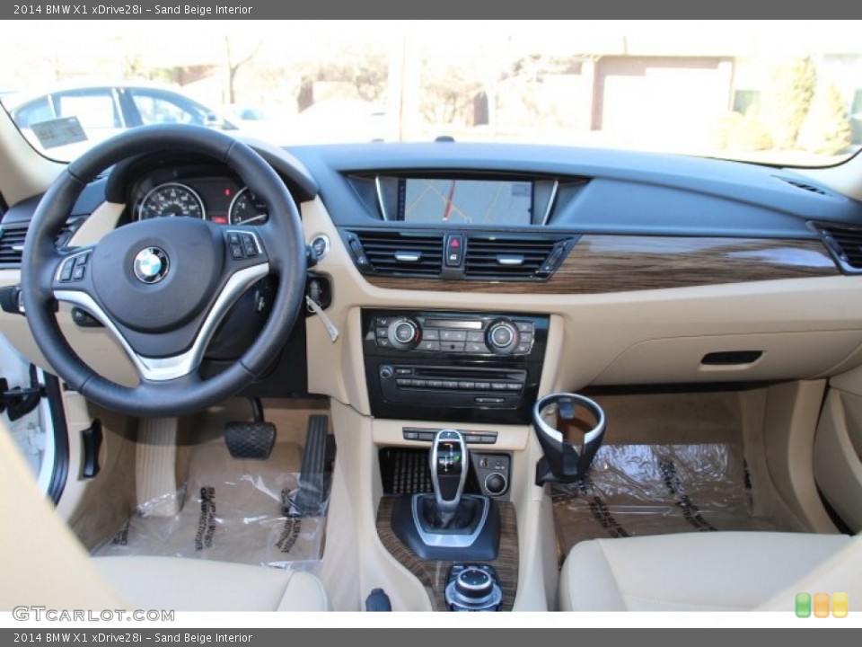 Sand Beige Interior Dashboard for the 2014 BMW X1 xDrive28i #91474185