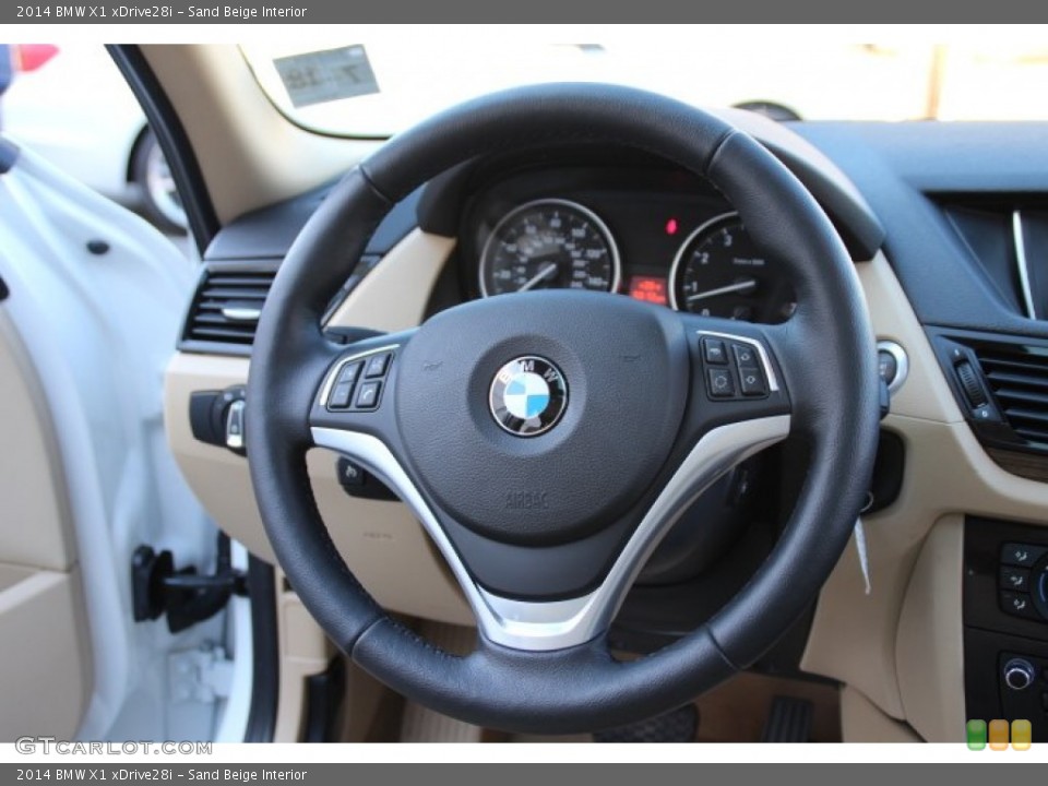 Sand Beige Interior Steering Wheel for the 2014 BMW X1 xDrive28i #91474246