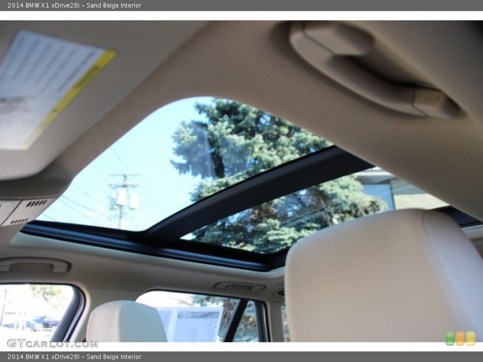 Sand Beige Interior Sunroof for the 2014 BMW X1 xDrive28i #91474328