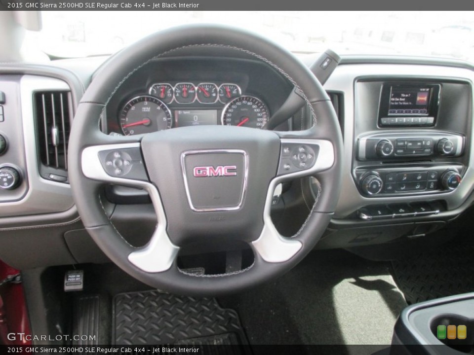 Jet Black Interior Steering Wheel for the 2015 GMC Sierra 2500HD SLE Regular Cab 4x4 #91489600