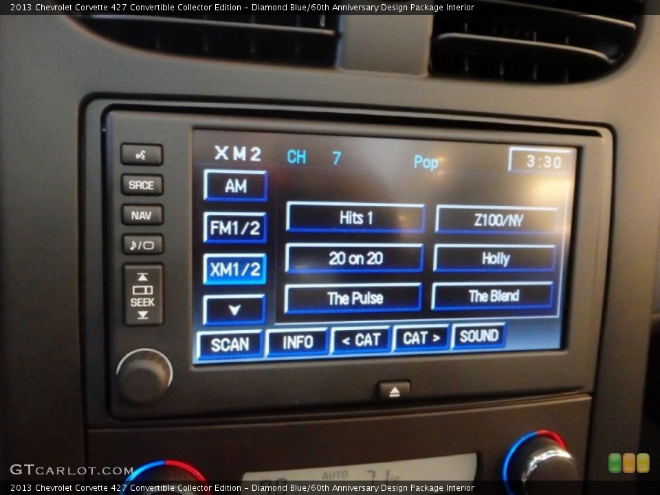 Diamond Blue/60th Anniversary Design Package Interior Audio System for the 2013 Chevrolet Corvette 427 Convertible Collector Edition #91498735