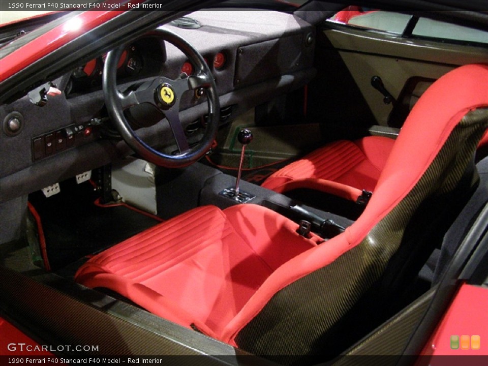 Red 1990 Ferrari F40 Interiors