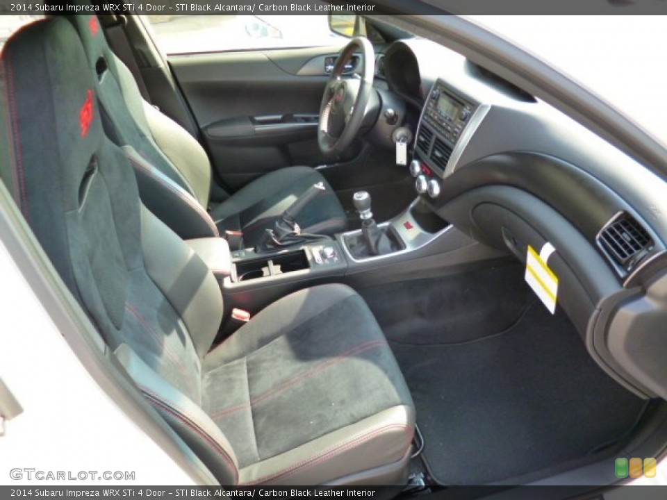 STI Black Alcantara/ Carbon Black Leather Interior Front Seat for the 2014 Subaru Impreza WRX STi 4 Door #91510495