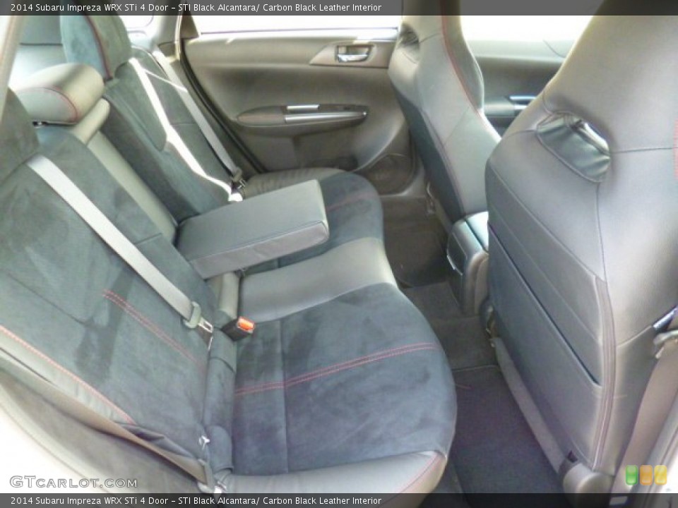 STI Black Alcantara/ Carbon Black Leather Interior Rear Seat for the 2014 Subaru Impreza WRX STi 4 Door #91510534