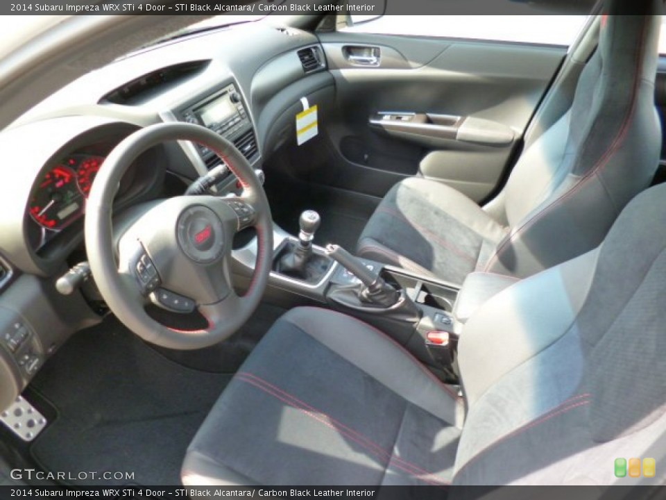 STI Black Alcantara/ Carbon Black Leather Interior Photo for the 2014 Subaru Impreza WRX STi 4 Door #91510597