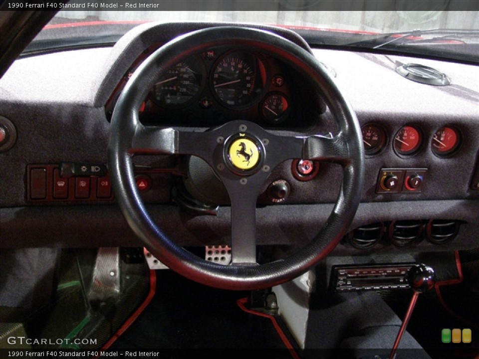Red Interior Dashboard for the 1990 Ferrari F40  #91512