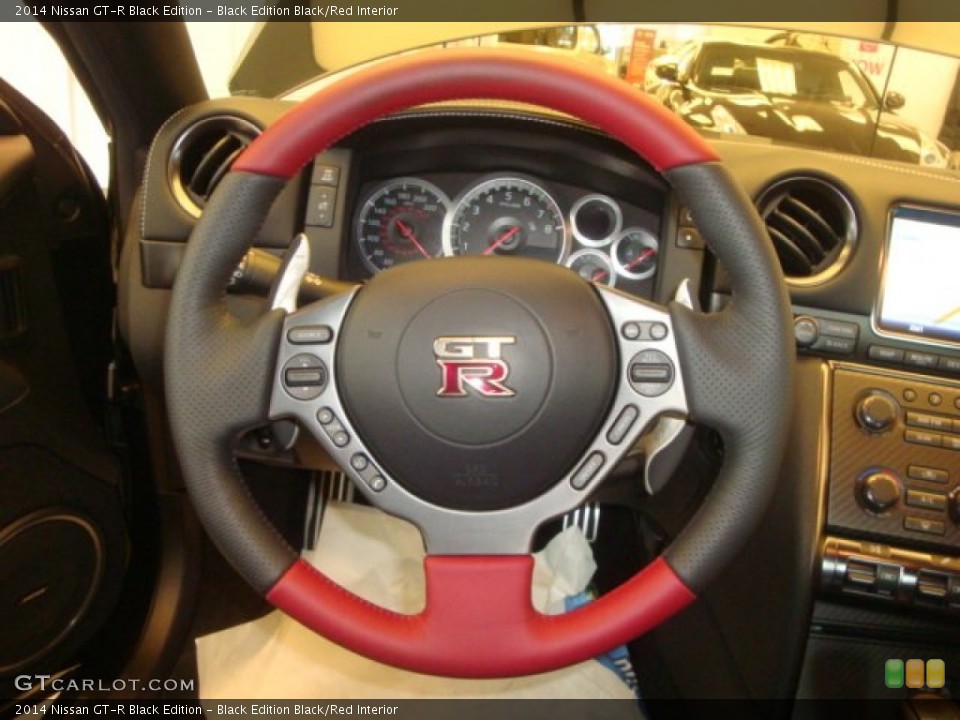 Black Edition Black/Red Interior Steering Wheel for the 2014 Nissan GT-R Black Edition #91518701