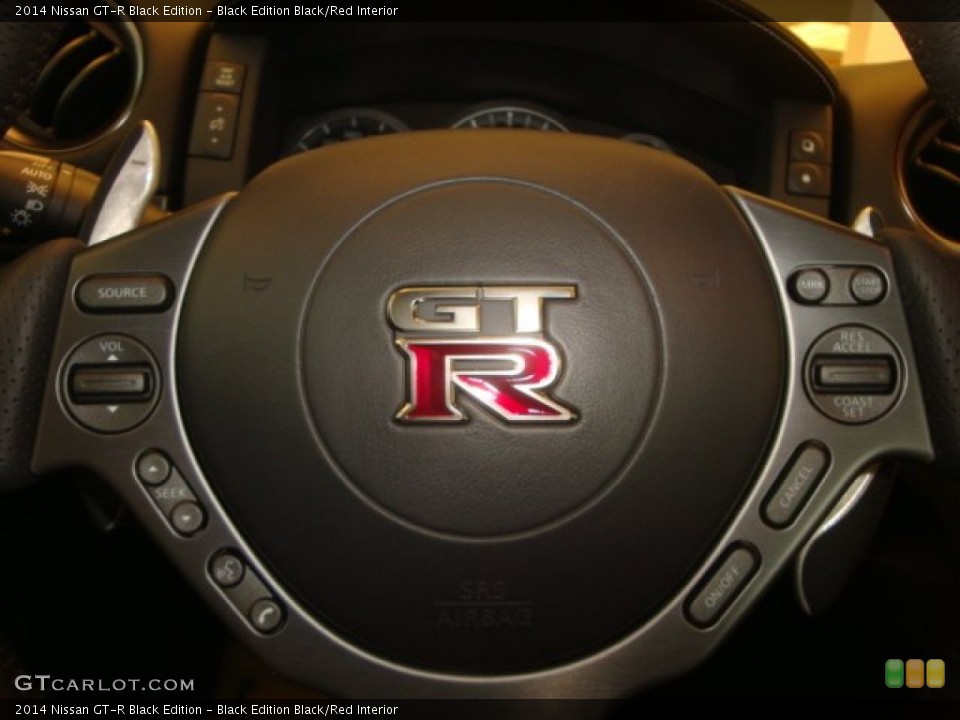 Black Edition Black/Red Interior Controls for the 2014 Nissan GT-R Black Edition #91518737