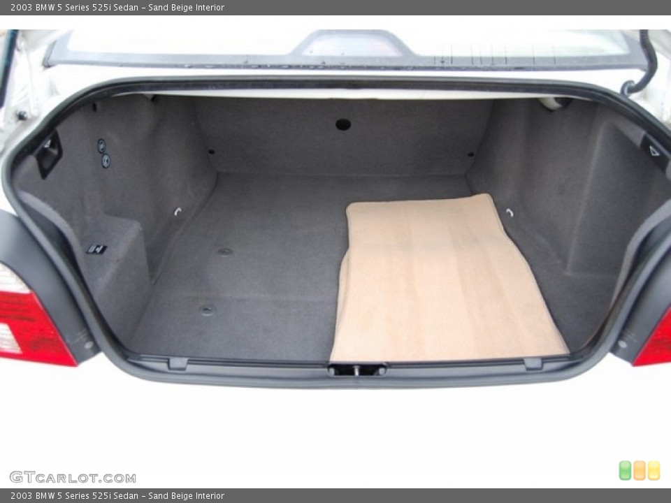 Sand Beige Interior Trunk for the 2003 BMW 5 Series 525i Sedan #91523948