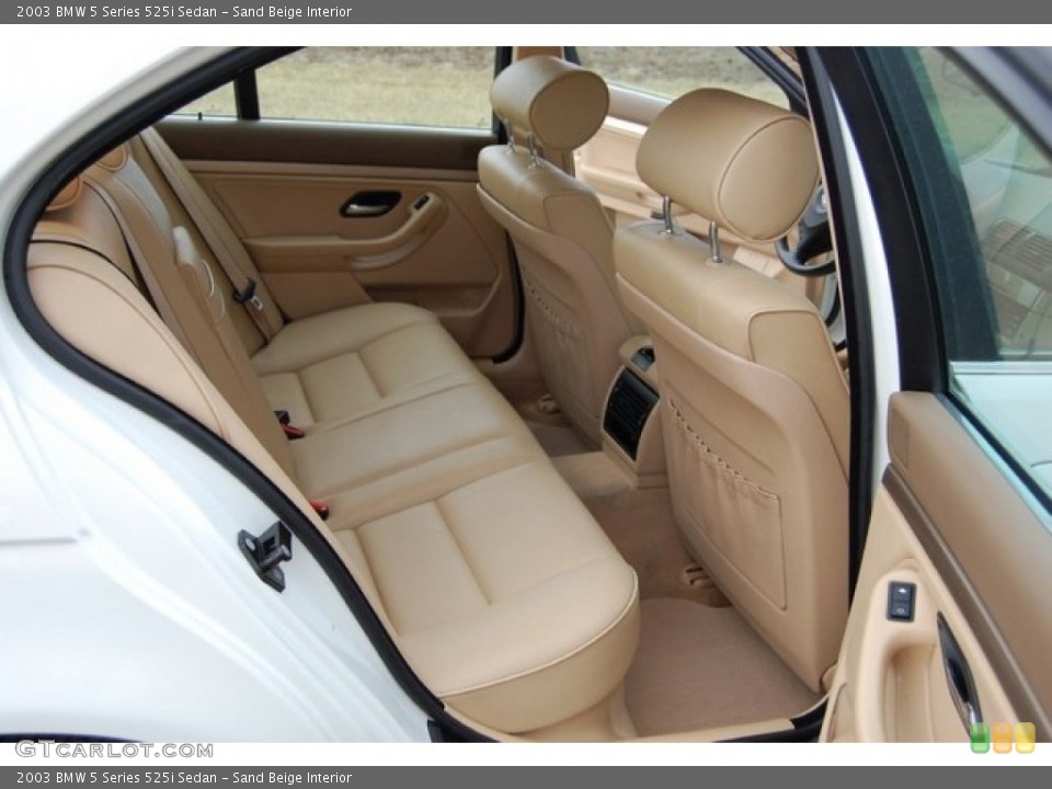 Sand Beige Interior Rear Seat for the 2003 BMW 5 Series 525i Sedan #91523969