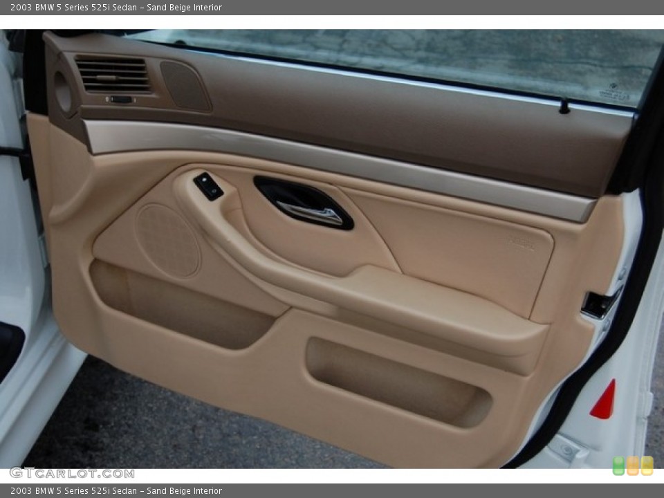 Sand Beige Interior Door Panel for the 2003 BMW 5 Series 525i Sedan #91524092